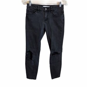 Vans Faded Black Blownout Knees Skinny Jeans